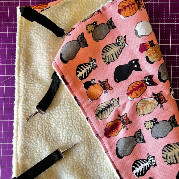 NWOT Pet Hammock * PINK CATS PRINT with straps BRAND NEW - Picture 6 of 11